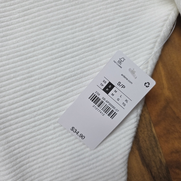 Ardene White Ribbed Top - Picture 3 of 4